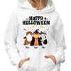 Happy Halloween Fluffy Cats Sitting Personalized Shirt