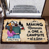 Camping Couple Back View Personalized Doormat