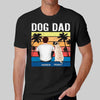 Dog Dad Back View Summer Retro Personalized Shirt