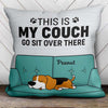 This Is Our Couch Sleeping Dog Cat Simple Personalized Pillow (Insert Included)