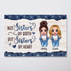 Cool Doll Besties Denim Pattern Personalized Horizontal Poster