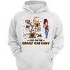 Crazy Cat Lady Pretty Woman Fluffy Cat Tree Personalized Shirt