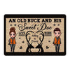 Hunting Couple Old Buck His Doe Live Here Personalized Doormat