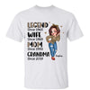 Legend Wife Mom Grandma Leopard Personalized Shirt, Gift For Grandma, For Mom