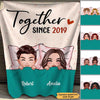 Couple In Bed Together Since Personalized Fleece Blanket