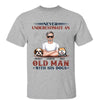 Never Underestimate Old Man And Dogs Dog Dad Personalized Shirt