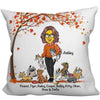 Yellow Cat Mom Fall Season Personalized Pillow