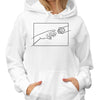 Cat Mom Simple Outline Hand Paw Gift For Cat Lover Hoodie Sweatshirt