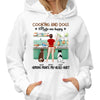 Cooking And Dogs Make Me Happy Dog Mom Kitchen Personalized Shirt