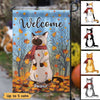 Standing Cat In Fall Season Personalized Garden Flag