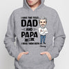 Dad Papa Rock Both Titles Caricature Personalized Hoodie Sweatshirt