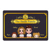 Doll Family Golden Frame Personalized Doormat