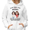 More Than Besties Cartoon Caricature Best Friend Personalized Hoodie Sweatshirt