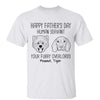 Happy Father‘s Day Human Servant Dog Head Outline Gift For Dog Dad Personalized Shirt