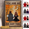 Halloween Couple In The Forest Personalized Vertical Poster