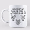 Happy Father‘s Day Cat Dad Cat Head Outline Personalized Mug