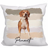Dogs Cats Pet Portrait Watercolor Personalized Pillow (Insert Included)