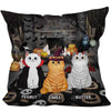 Halloween Fluffy Cats Personalized Pillow (Insert Included)