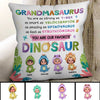 Grandma Mom My Favorite Dinosaur Personalized Pillow (Insert Included)