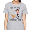 And She Lived Happily Ever After Doll Woman Walking Dogs Personalized Shirt