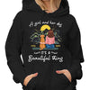 Girl & Dog Beautiful Thing Mountain At Night Personalized Hoodie Sweatshirt