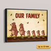 Bear Family Personalized Horizontal Poster