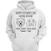 Happy Father‘s Day Human Servant Dog Head Outline Gift For Dog Dad Personalized Shirt