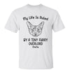 Life Ruled By Tiny Furry Overlords Cat Head Outline Personalized Shirt