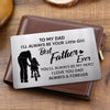 To My Dad I Will Always Be My Little Girl Metal Wallet Card