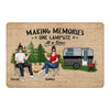 Real Camping Couple Making Memories Personalized Doormat
