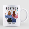 Besties Back View Friends Sisters Siblings Personalized Mug