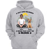 A Guy And His Buddy Dog Dad Sketch Background Personalized Shirt