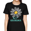 Grandma Mom White Daisy Personalized Shirt