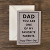 Dad You Are One Of My Favorite Parents Funny Father‘s Day Greeting Personalized Postcard