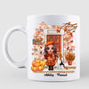 Front Door Sitting Doll And Dogs Personalized Mug