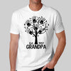 Grandpa Dad Handprints On Tree Personalized Shirt