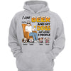 Sitting Man Beer And Dogs Personalized Hoodie Sweatshirt