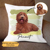 Dogs Cats Pet Portrait Watercolor Personalized Pillow (Insert Included)