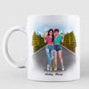 Pretty Besties Standing On The Road Personalized Mug