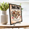 Mom You Are The World Photo Collage Personalized 2-Layer Wooden Plaque