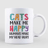 Colorful Pattern Cats Make Me Happy Personalized Mug