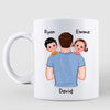 Dad Carrying Kids On Shoulder Being My Dad Is The Only Gift You Need Father's Day Gift Personalized Mug