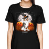 Halloween Night Cute Sitting Dogs Personalized Shirt