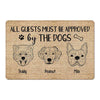 Funny Welcome Simple Dog Outline Personalized Doormat