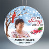 Photo Inserted Christmas Truck Cardinal I Am Always With You Remembrance Remembrance Memorial Keepsake Sympathy Gift Christmas Personalized Acrylic Ornament