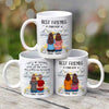 Back View Best Friends Sketch Bridge Landscape Personalized Mug