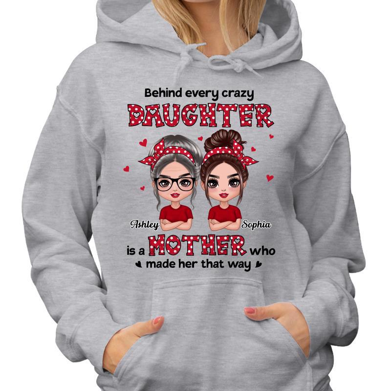 Polka Dot Pattern Doll Mom And Daughters Personalized Shirt