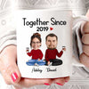 Together Since Couple Custom Face Photo Personalized Mug