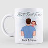 Dad Carrying Kids On Shoulder Gift Personalized Mug