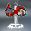 Infinity Cross Memorial Cardinal Custom Photo In Loving Memory Sympathy Gift Personalized Acrylic Ornament